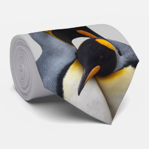 Gravata King Penguins in Love Tie (Cinza clara)