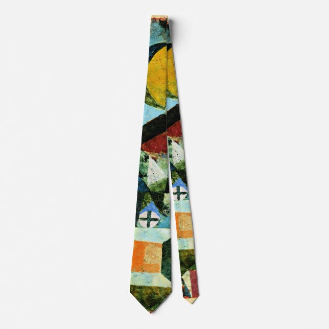 Gravata Klee - Composição com a Lua Amarela (Frente)