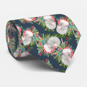 Gravata Koala Christmas Blue Neck Tie