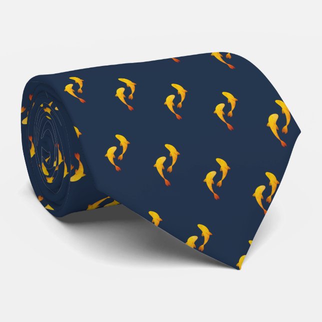 Gravata Koi Fish Neck Tie (Rolled)