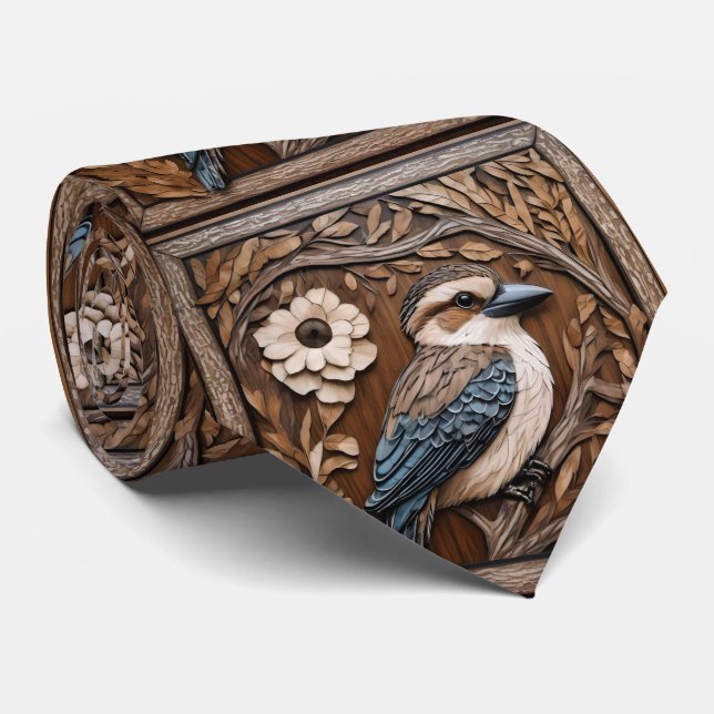 Gravata Kookaburra Serenade: Um Homenagem à Impressão de M (Rolled)
