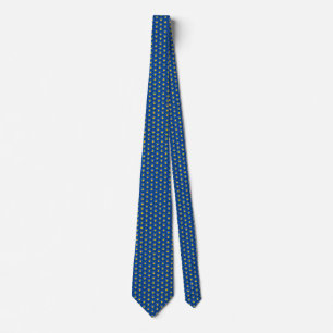 Gravata Kosovo Flag Honeycomb Tie