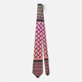 Gravata kuffiya palestina Rosa Rosa e Coral