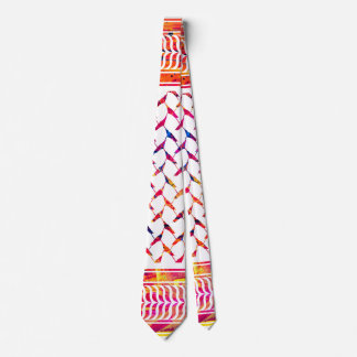 Gravata Kuffiyeh Palestina Laranja e Vermelho