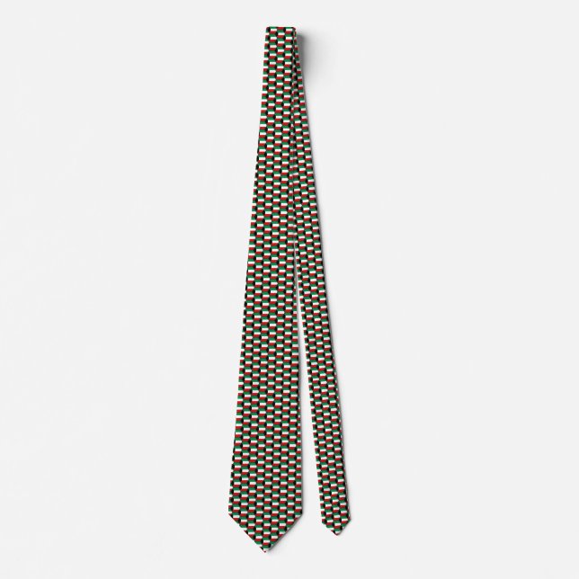 Gravata Kuwait Flag Honeycomb Tie (Frente)
