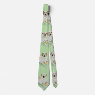 Gravata Labrador Amarelo - Impressão de Retriever e Têni