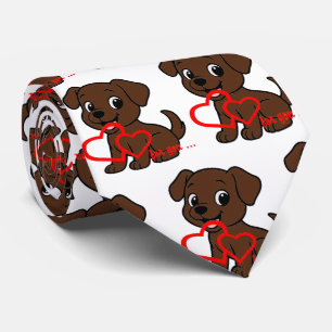 Gravata Labrador Retriever Chocolate Dia dos Namorados Car
