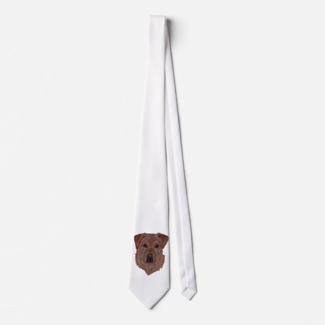 Gravata Labrador Retriever Marrom Chocolate (Frente)