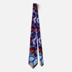 Gravata Laço 2 da orquídea azul da arte