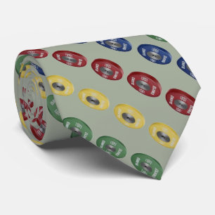 Gravata Laço abundante da placa do halterofilismo - cinza