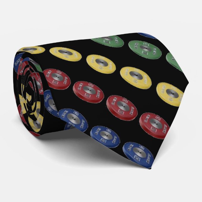 Gravata Laço abundante da placa do halterofilismo - preto (Rolled)