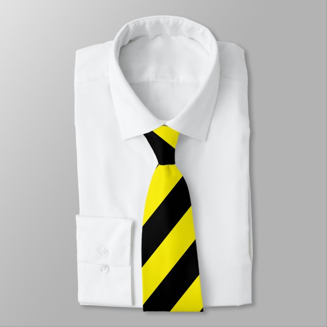 Gravata Laço amarelo e preto do pescoço das listras (Amarrado)