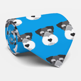 Gravata Laço azul do Schnauzer diminuto