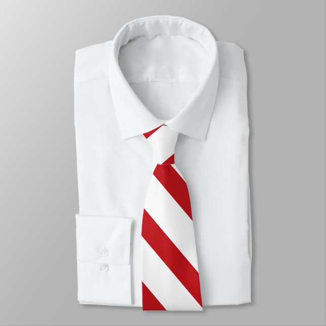 Gravata Laço carmesim branco e fino da listra da (Amarrado)