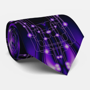 Gravata Laço claro roxo da tecnologia