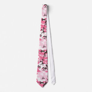 Gravata Laço cor-de-rosa da camuflagem
