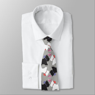 Gravata Laço da arte do cão de Westie