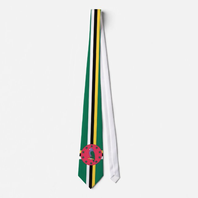 Gravata Laço da bandeira de Dominica (Frente)