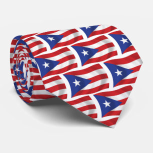 Gravata Laço da bandeira de Puerto Rico