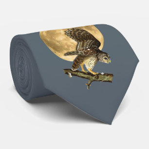 Gravata Laço da lua da coruja barrada de Audubon, o Dia