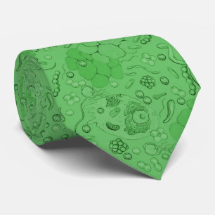 Gravata Laço da microbiologia no verde