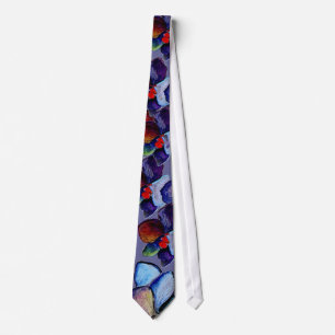 Gravata Laço da orquídea azul da arte