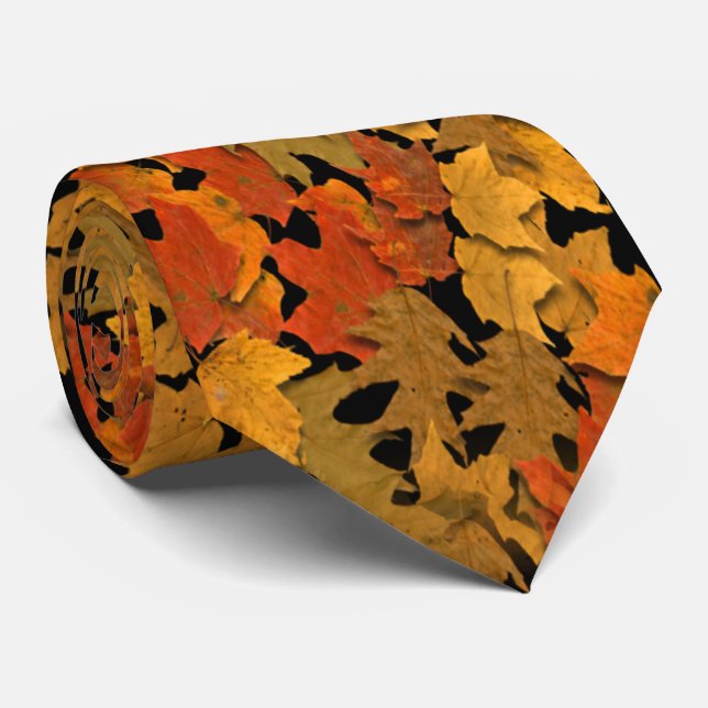 Gravata Laço das folhas de outono (Rolled)