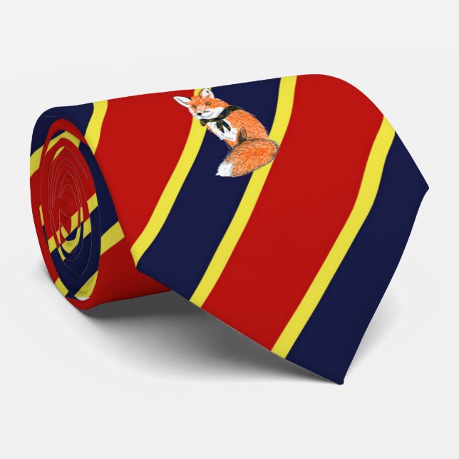 Gravata Laço de vestido listrado do Fox do crachá de (Rolled)