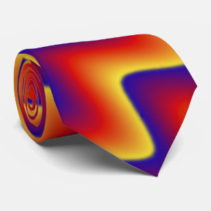Gravata laço do ziguezague, vermelho, azul, amarelo