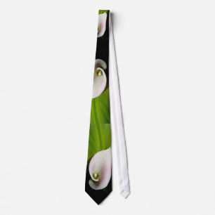 Gravata Laço dos lírios e das folhas de Calla