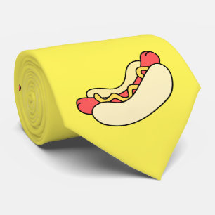 Gravata Laço engraçado do Hotdog (cachorro quente) com c