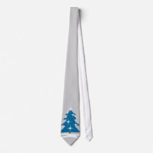 Gravata Laço festivo azul do feriado da árvore de Natal
