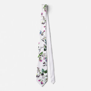 Gravata Laço floral branco
