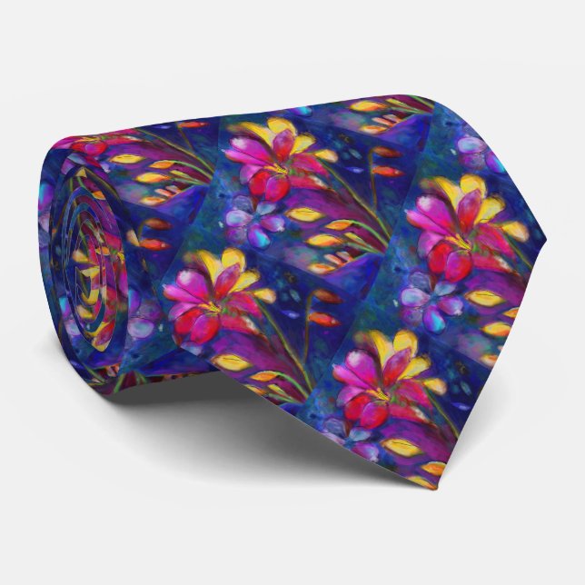 Gravata Laço floral do Freesia artístico (Rolled)