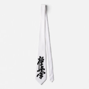 Gravata Laço japonês do pescoço do Kanji do karaté de