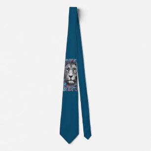 Gravata laço leo azul