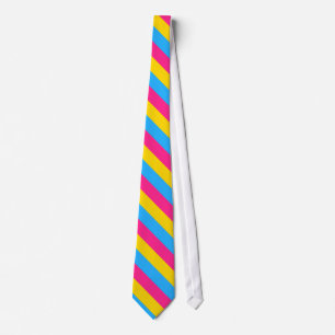 Gravata Laço listrado bandeira de Pansexuality