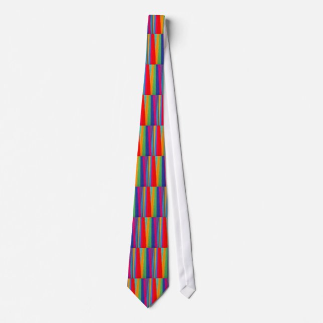 Gravata Laço listrado multicolorido (Frente)