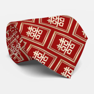 Gravata Laço oriental do casamento chinês dobro Dourado