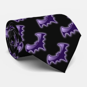 Gravata Laço preto & roxo dos bastões da asa da noite
