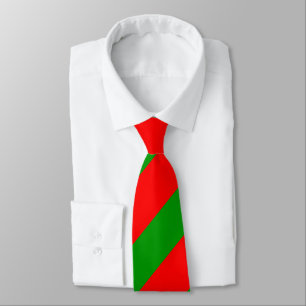 Gravata Laço regimental vermelho e verde da listra