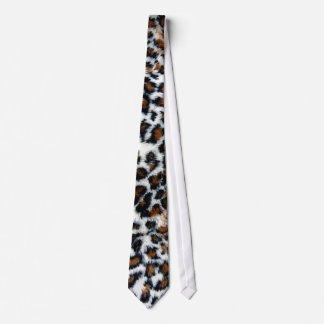Gravata Laço selvagem do pescoço da pele do leopardo