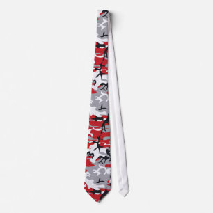 Gravata Laço vermelho da camuflagem