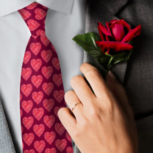 Gravata Laço vermelho do teste padrão da arte de pedra