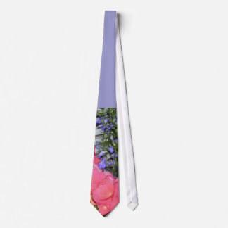 Gravata "Laço Wedding azul das begónias cor-de-rosa"