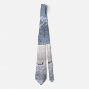Gravata Lago Taneycomo Foggy Winter Fish Tie