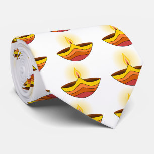 Gravata Lâmpada Diwali Brilhante e Bonita