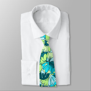 Gravata Lâmpada Lava Floral Retro Dois Lados