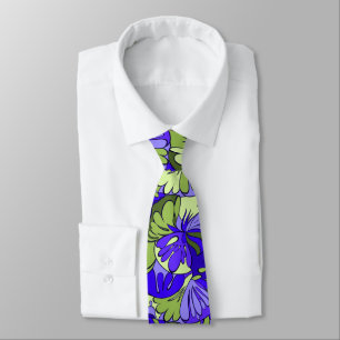 Gravata Lâmpada Lava Floral Retro Dois Lados