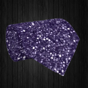 Gravata Lantejoulas Roxas de Luxo Falso Fancy